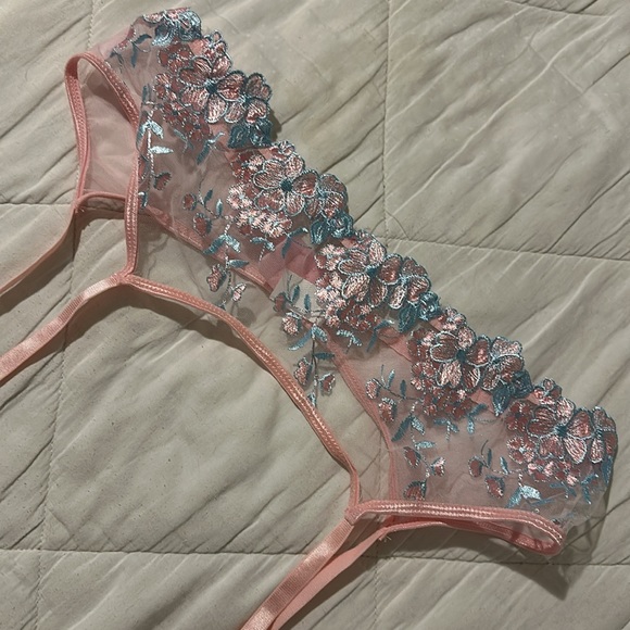 *NEW* Plus size lingerie set pink and blue 1X - Picture 9 of 12